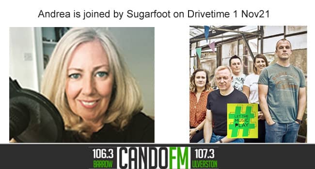 Andrea is joined by Sugarfoot on Drivetime 1 Nov21