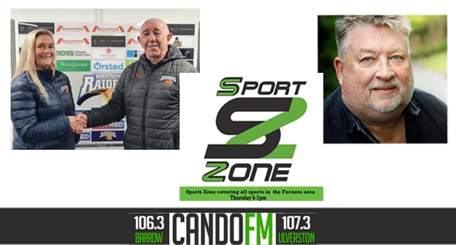 Catch up…. SportZone with guest Amanda Wilkinson, Barrow Raiders Ladies rugby team Interview