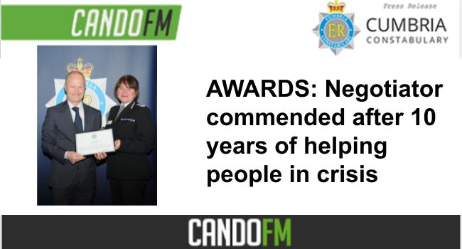 AWARDS: Negotiator commended after 10 years of helping people in crisis