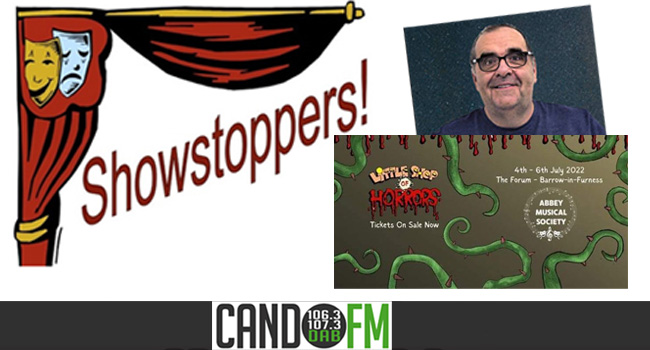 Showstoppers guests today…. Melissa Evans and Anthony Collins “Little Shop of Horrors”, Abbey Musical Society