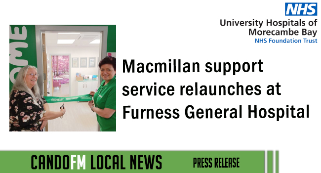 Macmillan support service relaunches at Furness General Hospital