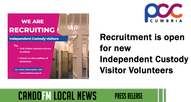 Recruitment is open for new Independent Custody Visitor Volunteers