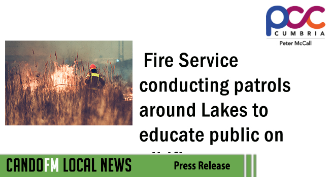 Fire Service conducting patrols around Lakes to educate public on wildfires