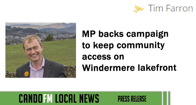 MP backs campaign to keep community access on Windermere lakefront