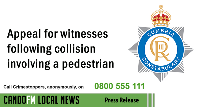 Appeal for witnesses following collision involving a pedestrian