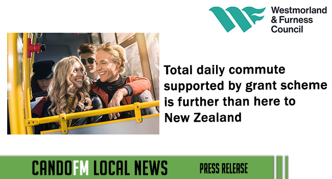 Total daily commute supported by grant scheme is further than here to New Zealand