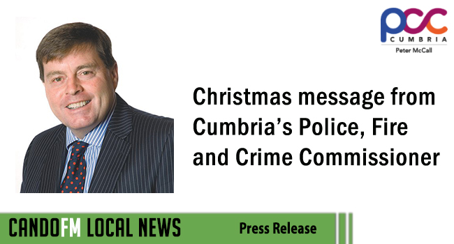 Christmas message from Cumbria’s Police, Fire and Crime Commissioner
