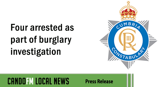 Four arrested as part of burglary investigation