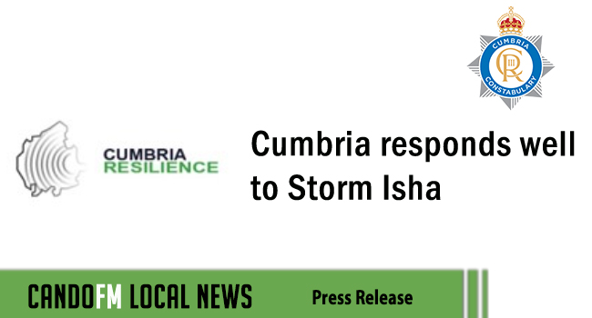 Cumbria responds well to Storm Isha