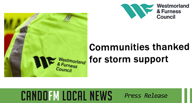 Communities thanked for storm support