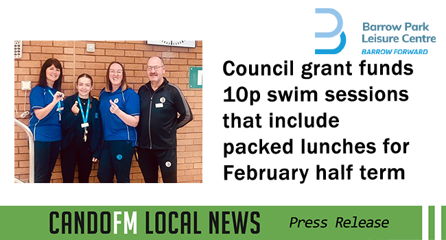 Council grant funds 10p swim sessions that include packed lunches for February half term