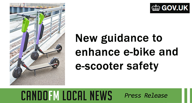 New guidance to enhance e-bike and e-scooter safety