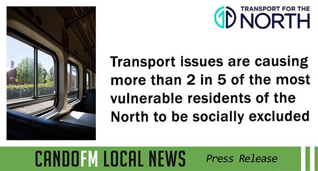 Transport issues are causing more than 2 in 5 of the most vulnerable residents of the North to be socially excluded
