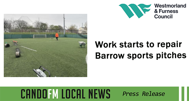 Work starts to repair Barrow sports pitches