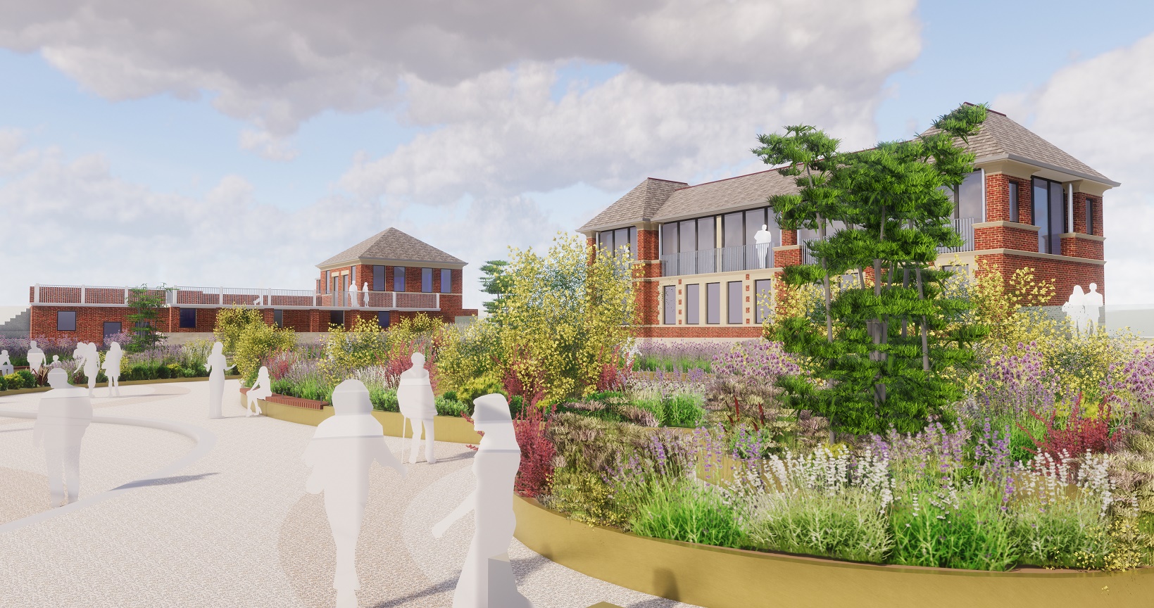 An artist's impression of how the lido site will look when it is opened to the public.
