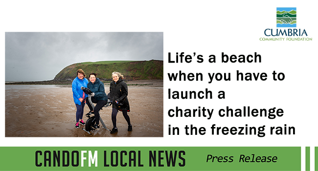 Life’s a beach when you have to launch a charity challenge in the freezing rain