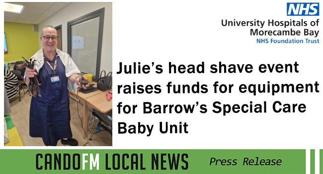 Julie’s head shave event raises funds for equipment for Barrow’s Special Care Baby Unit
