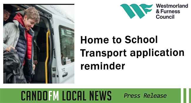 Home to School Transport application reminder