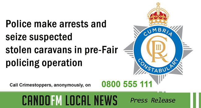 Police make arrests and seize suspected stolen caravans in pre-Fair policing operation