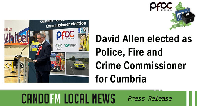 David Allen elected as Police, Fire and Crime Commissioner for Cumbria
