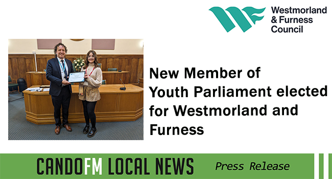 New Member of Youth Parliament elected for Westmorland and Furness