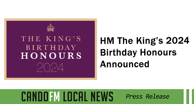 HM The King’s 2024 Birthday Honours Announced