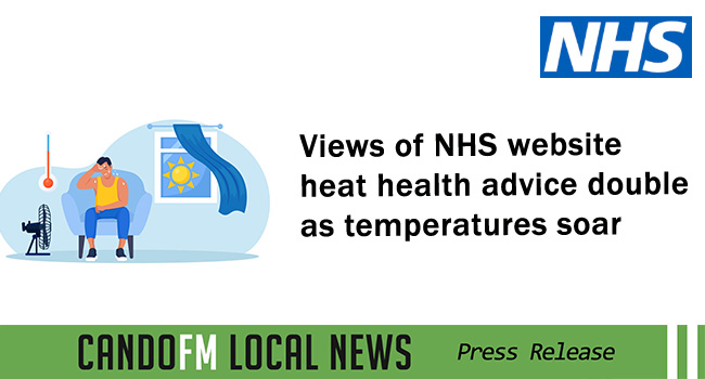 Views of NHS website heat health advice double as temperatures soar