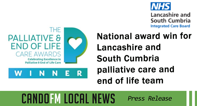 National award win for Lancashire and South Cumbria palliative care and end of life team