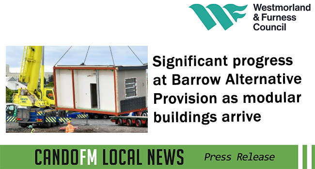 Significant progress at Barrow Alternative Provision as modular buildings arrive