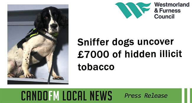 Sniffer dogs uncover £7000 of hidden illicit tobacco