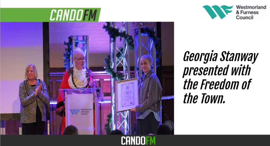 Georgia Stanway presented with the Freedom of the Town.